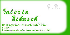 valeria mikusch business card
